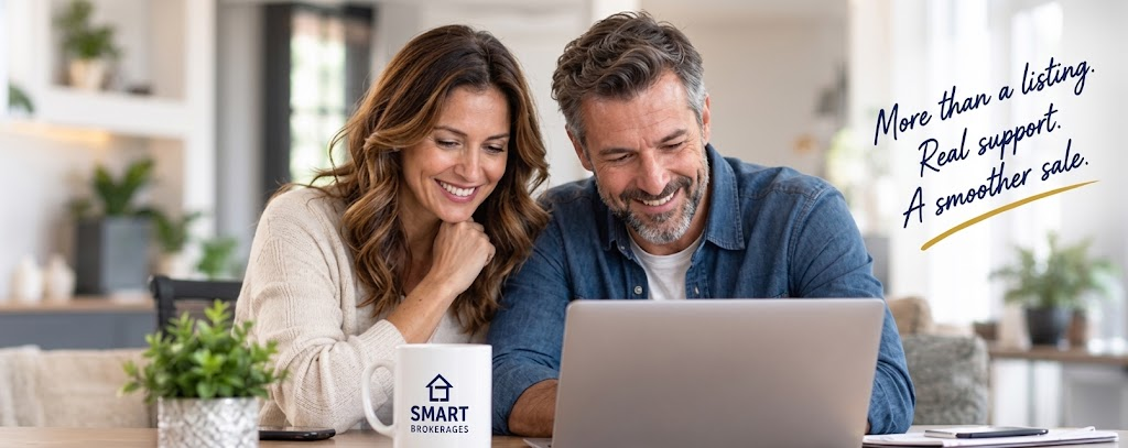 Homeowners getting their listing started together